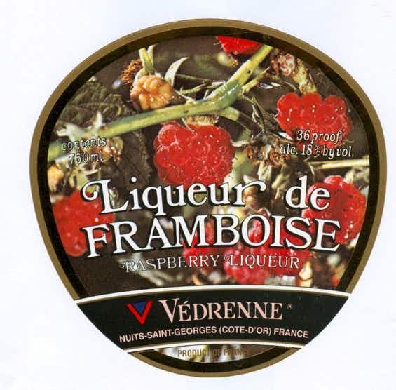 Vedrenne Creme de Framboise Raspberry Liqueur