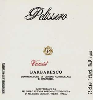 Pelissero Barbaresco Vanotu 1998