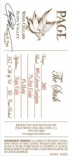 Page Wine Cellars The Stash Cabernet Sauvignon 2005