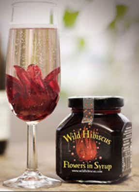 Wild Hibiscus Flowers In Syrup 8.8oz Bottle