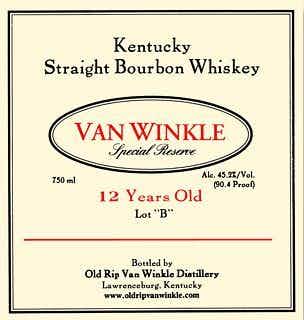 Old Rip Van Winkle Distillery Pappy Van Winkle's Family Reserve Bourbon 12 year old