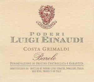 Poderi Luigi Einaudi Barolo Costa Grimaldi 2004