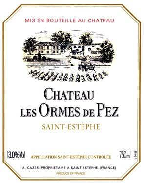 Château-Les-Ormes-de-Pez Saint Estephe 2005