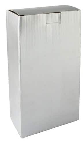 True Fabrications Silver 2 Bottle Cardboard Gift Box 750ml