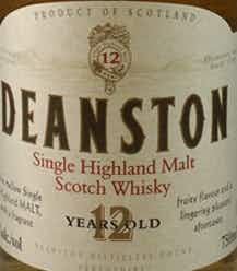 Deanston Distillery Single Malt Scotch Whisky 12 year old