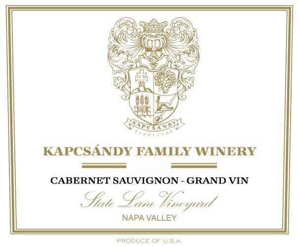 Kapcsandy Grand Vin State Lane Vineyard Cabernet Sauvignon 2007