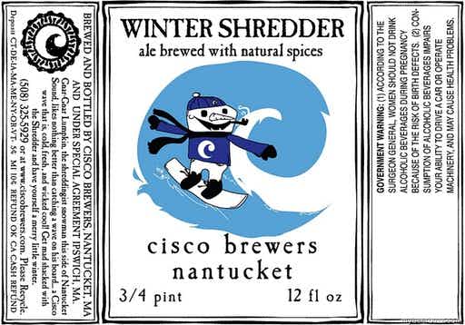 Cisco Brewers Winter Shredder Ale 6 pack 355ml