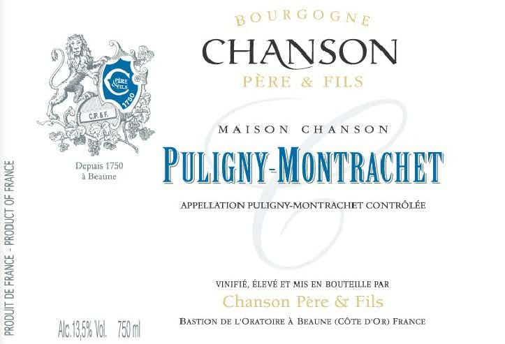 Chanson Pere et Fils Puligny Montrachet 2009