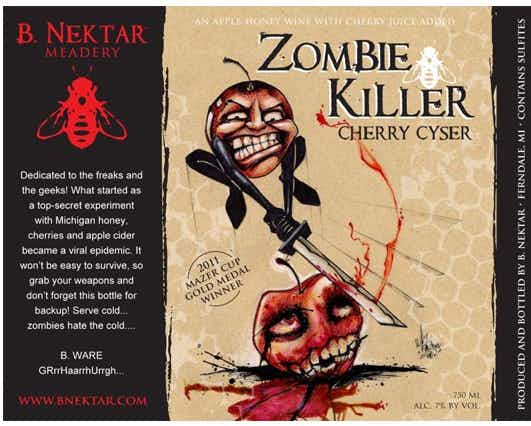 B. Nektar Zombie Killer Cherry Cyser Mead 16.9oz Bottle