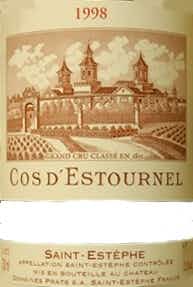 Chateau Cos d'Estournel St. Estephe 1998