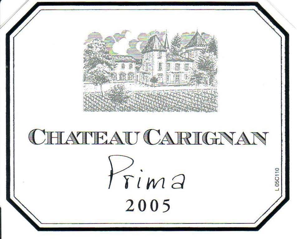 Château-Carignan Premières Côtes de Bordeaux Prima 2005 3L