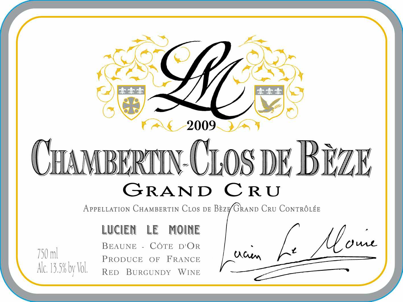 Lucien Le Moine Chambertin Clos de Beze 2009