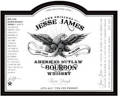Jesse James America's Outlaw Bourbon Whiskey 1.75L