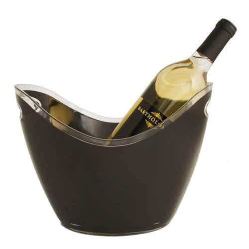 True Fabrications Black Acrylic Modern Ice Bucket