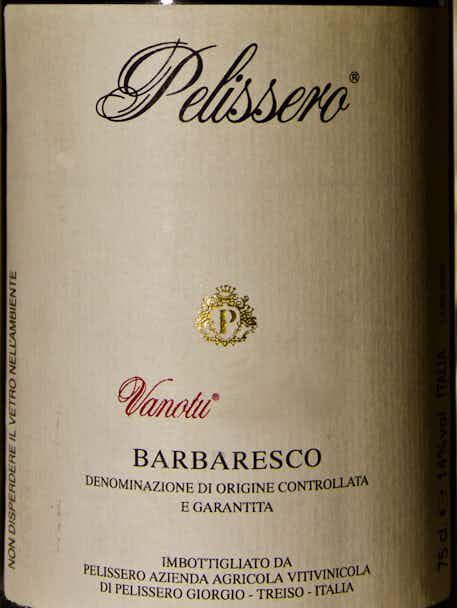 Pelissero Barbaresco Vanotu 2003