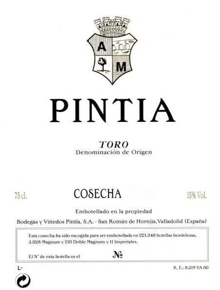 Pintia Toro 2008