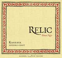 Relic Wines Kashaya Pinot Noir 2010