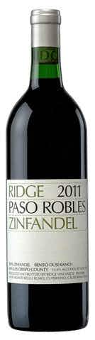 Ridge Vineyards Paso Robles Zinfandel 2011 375ml