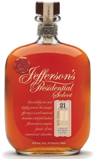 Jefferson's Presidential Select Bourbon 21 year old