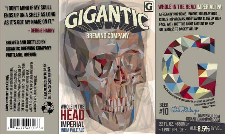 Gigantic Brewing Company Whole In The Head Imperial IPA 22oz