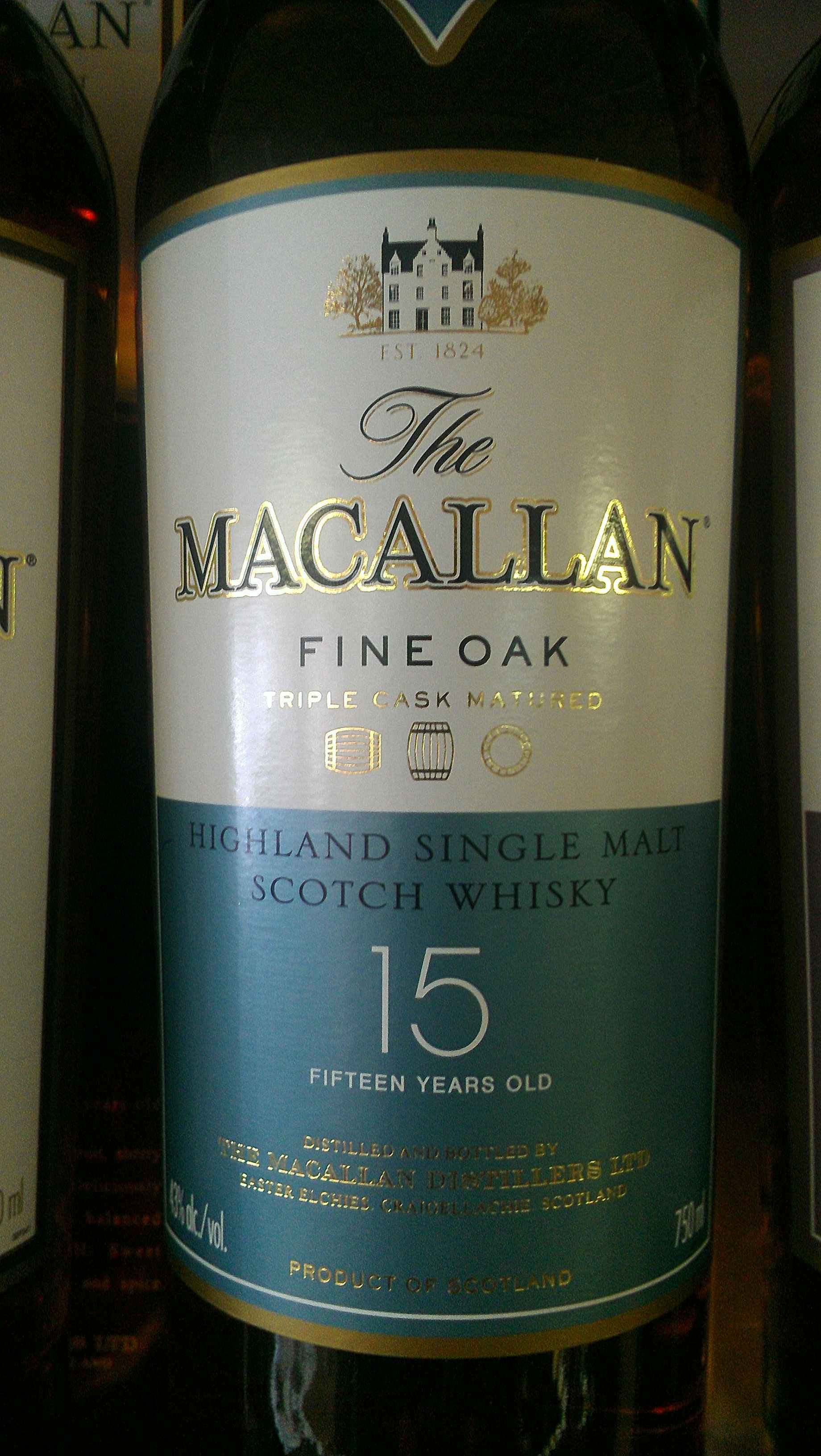 Macallan Single Highland Malt Scotch Whisky 15 year old