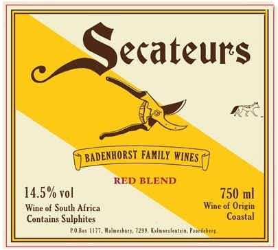 AA Badenhorst Family Wines Secateurs Red Blend 2011