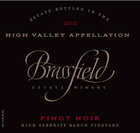Brassfield High Serenity Ranch Pinot Noir 2012