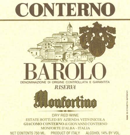 Giacomo Conterno Barolo Riserva Monfortino 2006