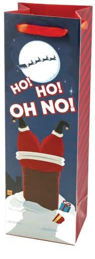 True Fabrications Ho Ho Oh No Wine Gift Bag 750ml