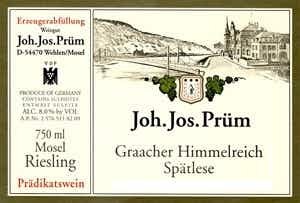 Joh. Jos. Prum Graacher Himmelreich Riesling Spätlese 2012