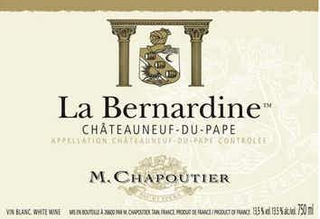 M. Chapoutier Châteauneuf du Pape La Bernardine Blanc 2012