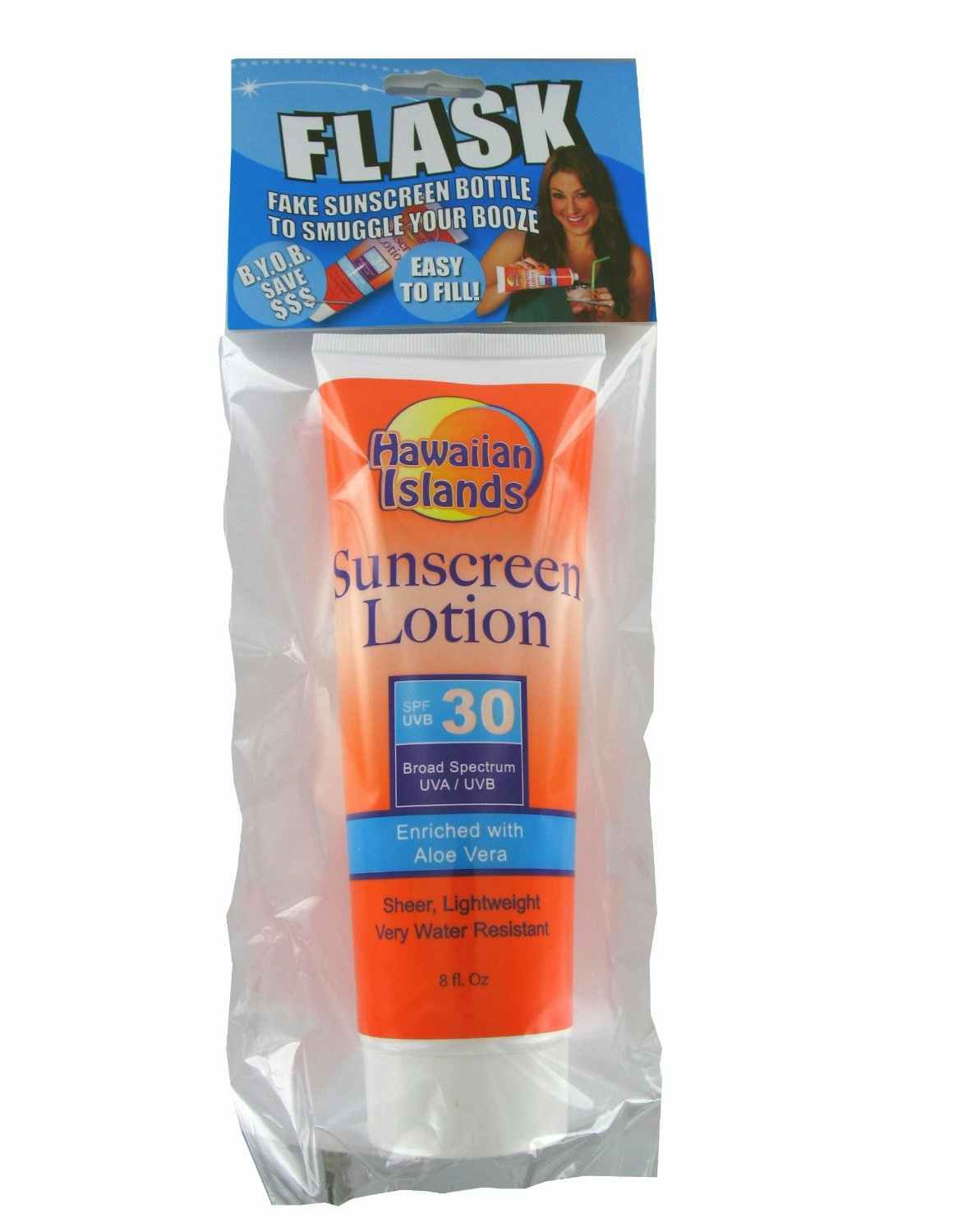 Smuggle Your Booze Fake Sunscreen Lotion Flask 10oz Bottle