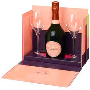 Laurent-Perrier Cuvée Rosé Brut with 2 Flutes Gift Set