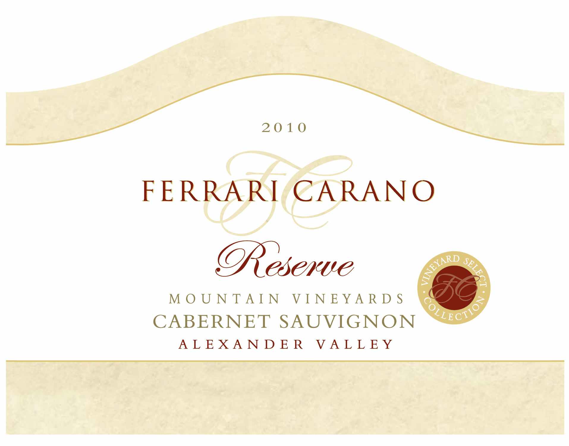 Ferrari-Carano Reserve Cabernet Sauvignon 2010