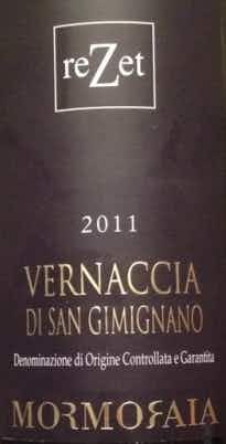 Mormoraia Vernaccia San Gimignano Rezet 2011