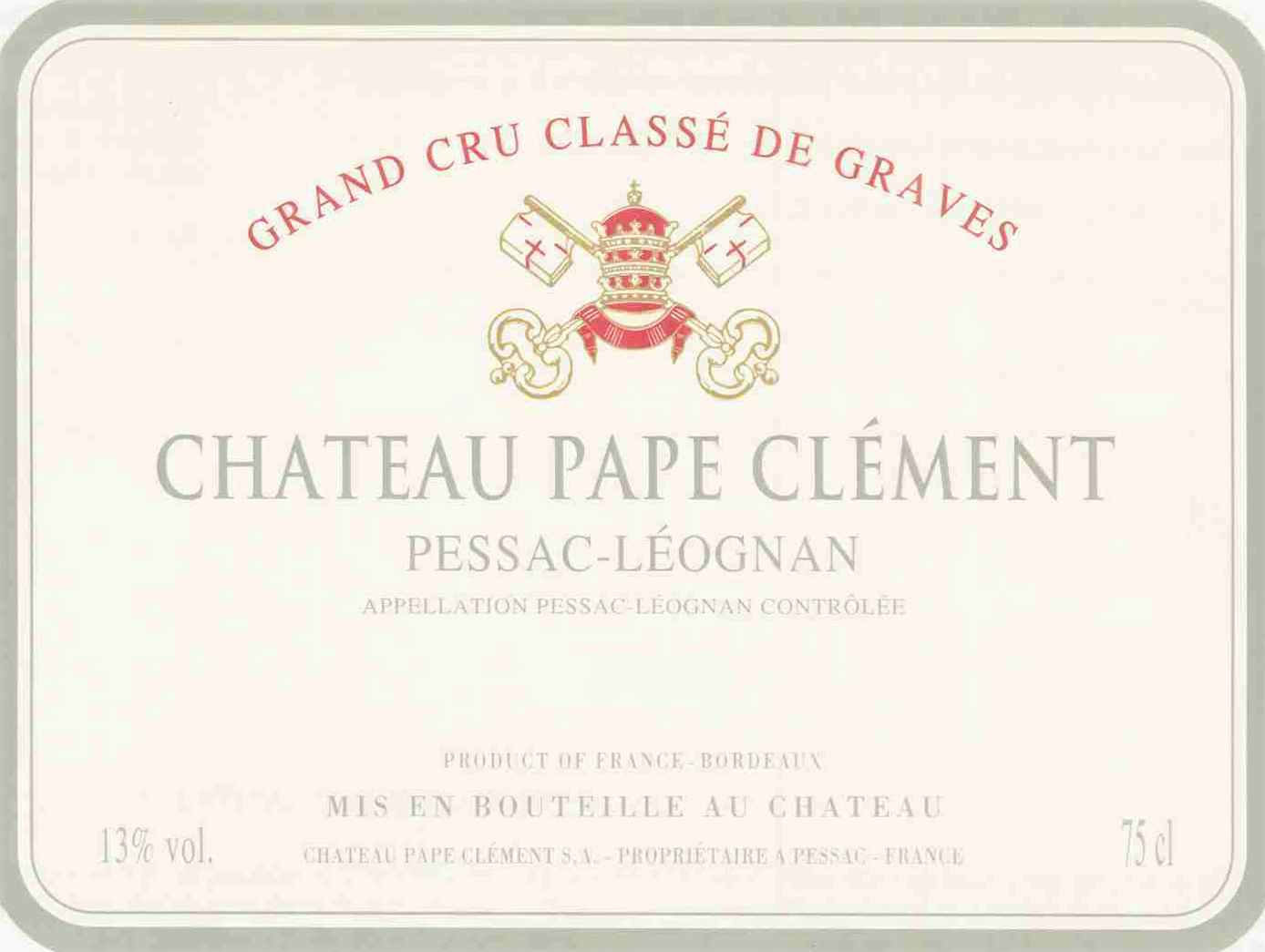 Chateau-Pape-Clément Pessac Leognan 1979