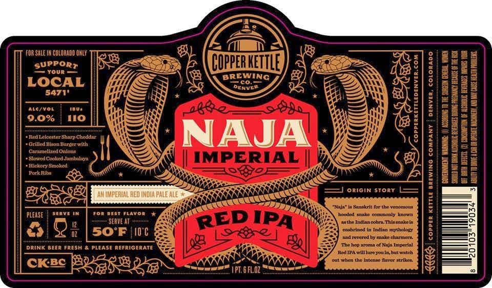 Copper Kettle Brewing Naja Imperial Red IPA 22oz Bottle
