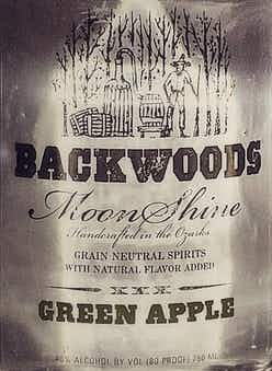 Backwoods Craft Spirits Green Apple Moonshine