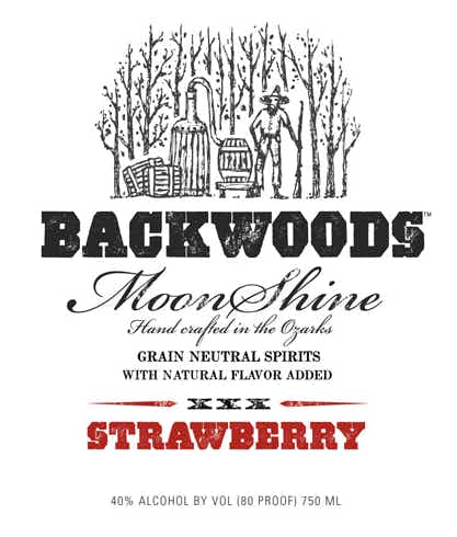 Backwoods Craft Spirits Strawberry Moonshine 375ml