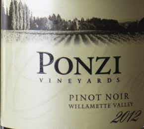Ponzi Vineyards Pinot Noir 2012