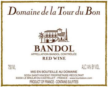 Domaine de la Tour du Bon Bandol 255 year old