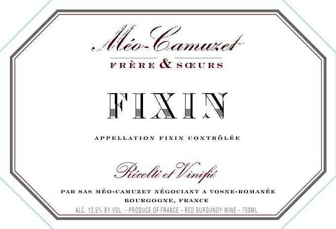 Domaine Meo-Camuzet Fixin 2012