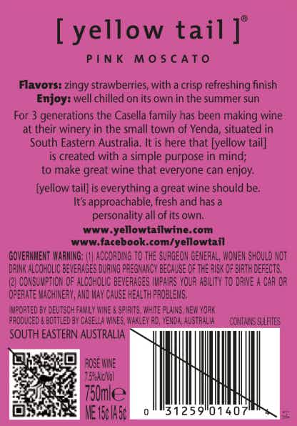 Yellow Tail Pink Moscato