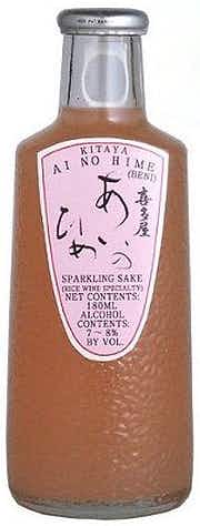 Kitaya Ai No Hime Beni Sparkling Sake 500ml Bottle