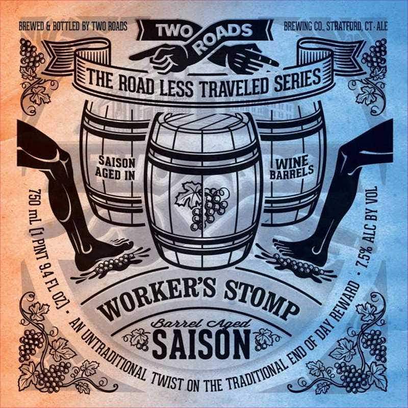 Two Roads Brewing Company Worker's Stomp Barrel Aged Saison 750ml