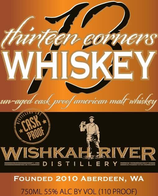 Wishkah River Un-aged Cask Proof American Malt Whiskey