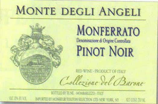 Monte Degli Angeli Piemonte Pinot Noir 2015