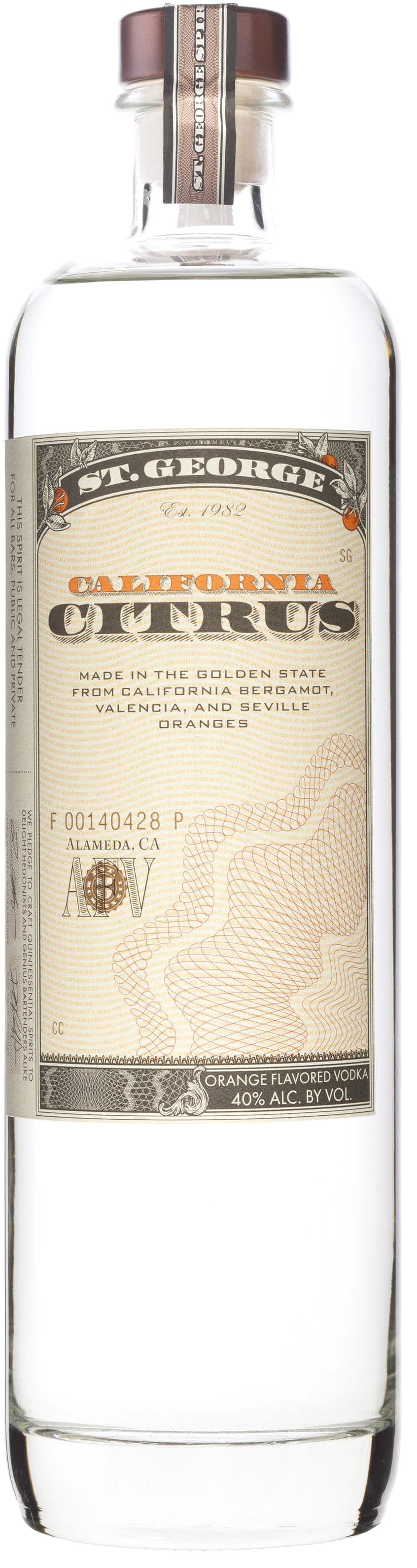 St. George California Citrus Vodka