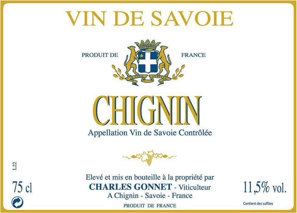 Charles Gonnet Chignin 2013