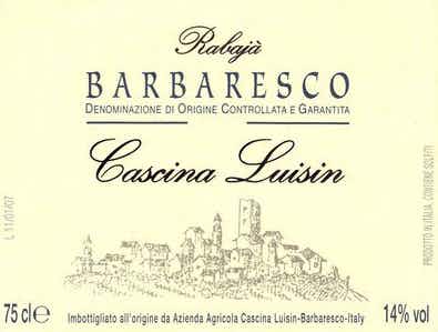 Cascina Luisin Barbaresco Rabaja 2010